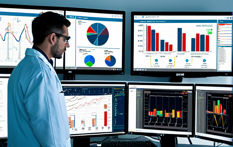 **
A brightly lit, modern control room. Multiple large monitors display real-time data visualizations of a complex chemical plant process. Operators in lab coats are collaborating and analyzing data. Focus on the Human-Machine Interface (HMI) with charts, graphs, and dynamic displays. In the background, stylized representations of sensors, valves, and other PCS components are subtly visible.
**