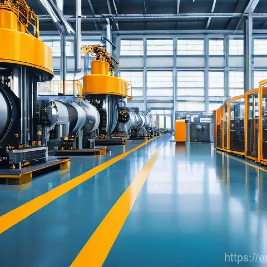 스마트 팩토리의 장점과 단점 - Here are three detailed image generation prompts, capturing different aspects of smart factories as ...