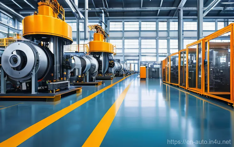 스마트 팩토리의 장점과 단점 - Here are three detailed image generation prompts, capturing different aspects of smart factories as ...