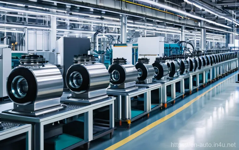 스마트 팩토리의 장점과 단점 - Here are three detailed image generation prompts, capturing different aspects of smart factories as ...