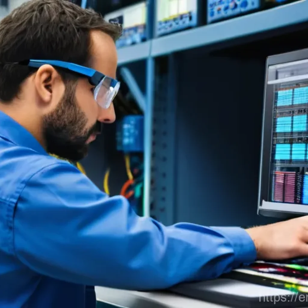 PLC 프로그래밍 실무 - **Prompt 1: Focused Engineer Debugging Ladder Logic**
    "A clean, well-lit industrial control room...