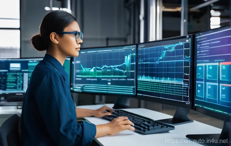 PLC 프로그래밍 노하우 - **The Debugging Detective: Unraveling the Industrial Mystery**

    A close-up, dramatic image of a ...