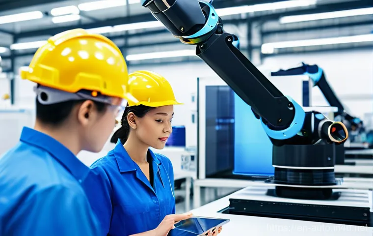 공장자동화 엔지니어 이직 준비 - **Prompt:** A focused, medium shot of a male or female automation engineer intently examining a Prog... 공장자동화 엔지니어 이직 준비 - **Prompt:** A focused, medium shot of a male or female automation engineer intently examining a Prog...