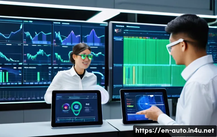 공장자동화 설비 설치 과정 - **Prompt:** A diverse team of engineers, wearing modern, functional industrial workwear (like smart ...