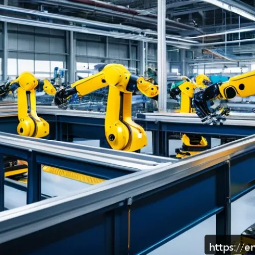Home 33 산업용 로봇 활용 분야 - A modern automotive manufacturing assembly line featuring collaborative robots (cobots) and human wo...